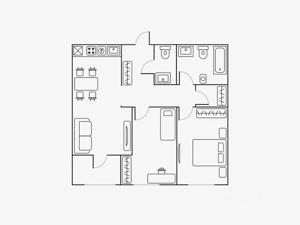 3-к кв. Воронежская область, Воронеж ул. 9 Января, 68/2к3 (66.0 м) - Фото 2