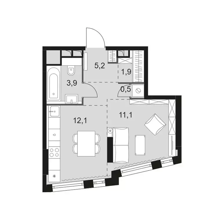 Продаётся квартира-студия, 34.7 м - Фото 0