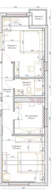 2-комнатная квартира: Сочи, улица Гастелло, 28к1 (56.1 м) - Фото 0