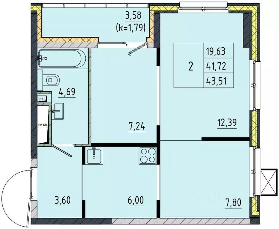 2-к кв. Московская область, Солнечногорск городской округ, Поварово ... - Фото 1