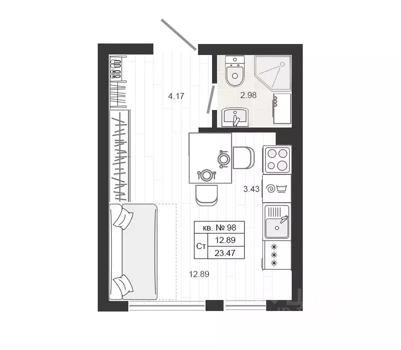 Студия Ленинградская область, Гатчинский муниципальный округ, д. Малое ... - Фото 1