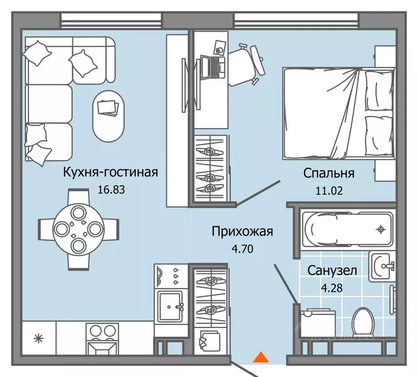 1-к кв. Ульяновская область, Ульяновск Город Новаторов жилой комплекс, ... - Фото 0