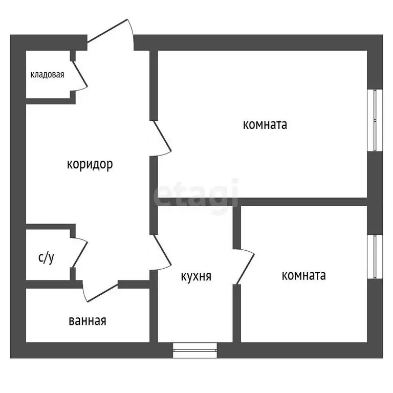 2-комнатная квартира: Кыштым, улица Победы, 8 (38.8 м) - Фото 1