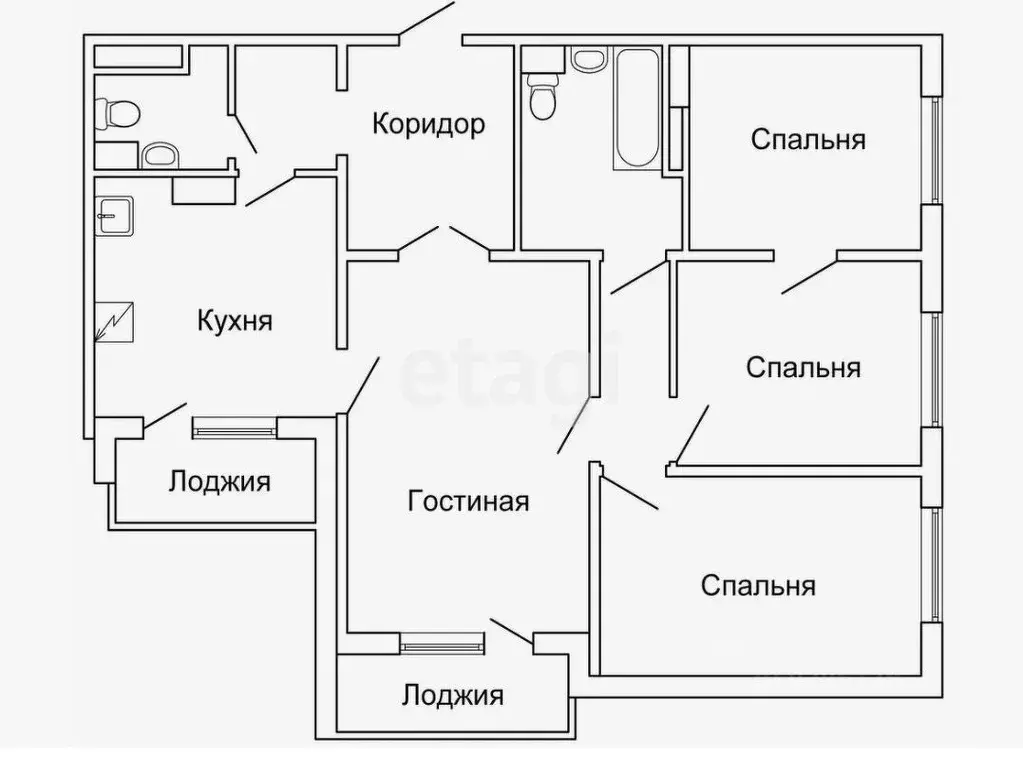 4-к кв. Татарстан, Казань ул. Мулланура Вахитова, 6 (192.6 м) - Фото 1