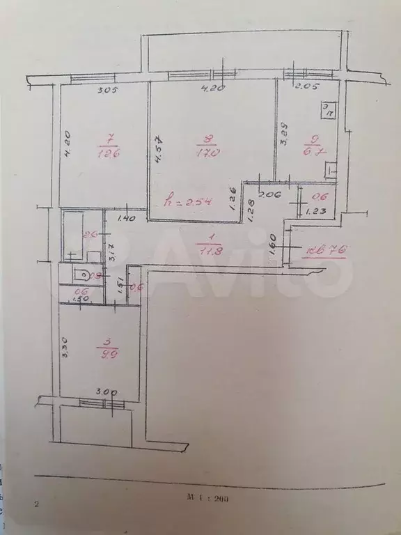 3-к. квартира, 63,2 м, 1/9 эт. - Фото 0