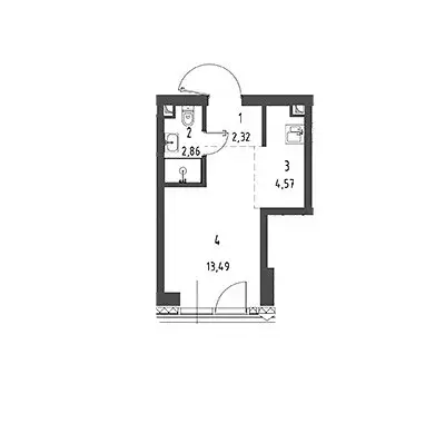 Продаётся квартира-студия, 23.24 м - Фото 0
