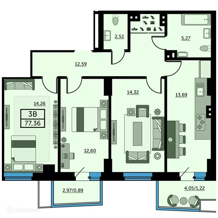 Продаётся 3-к квартира, 78 м - Фото 0