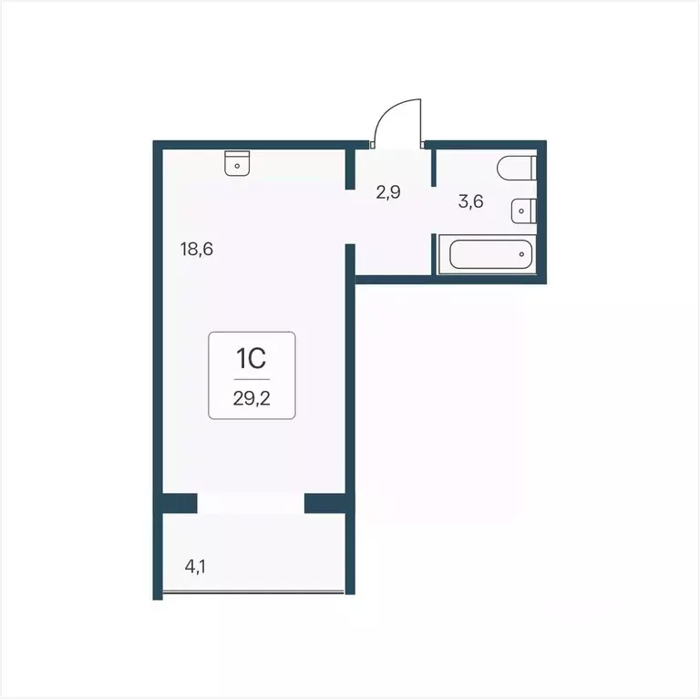 Студия Новосибирская область, Новосибирск Кедровая ул., 80/3 (29.2 м) - Фото 0