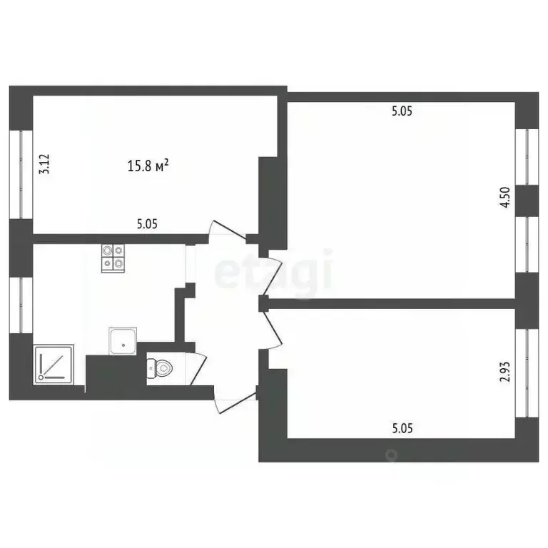 Комната Тамбовская область, Котовск ул. Котовского, 27 (15.8 м) - Фото 1