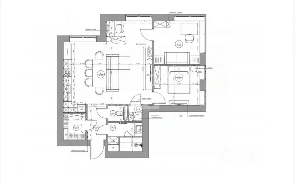 3-к кв. Москва ул. Дыбенко, 7/1 (73.0 м) - Фото 2