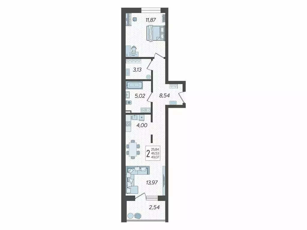 2-комнатная квартира: Сочи, микрорайон Бытха, Ясногорская улица, ... - Фото 1