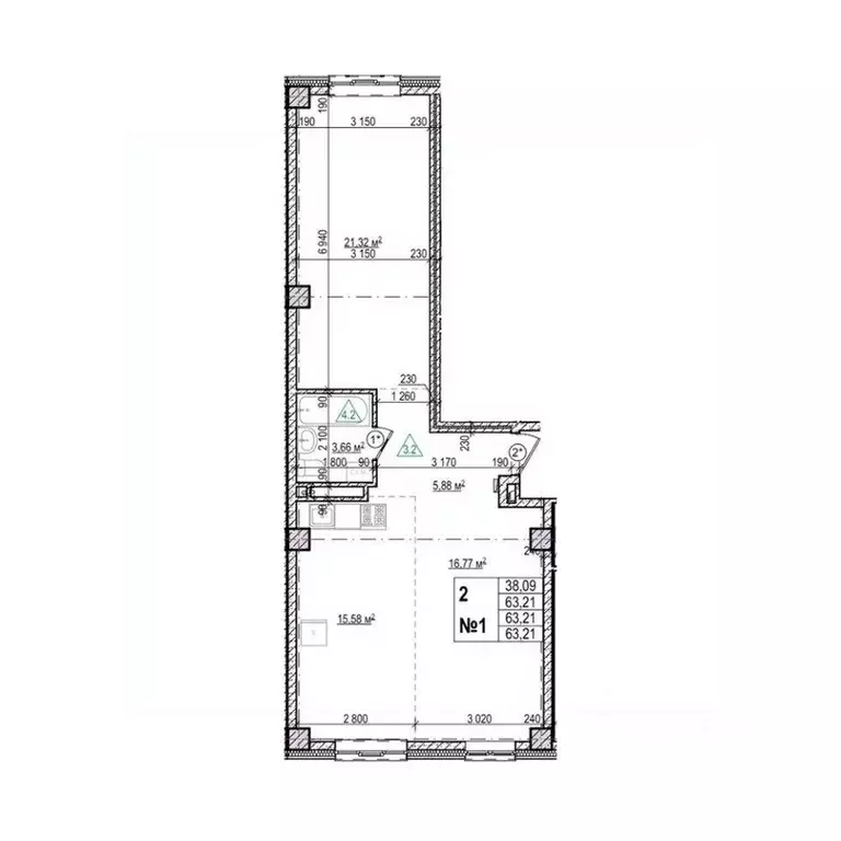 2-к кв. Приморский край, Уссурийск Семь Ветров мкр, Уссури Парк жилой ... - Фото 1