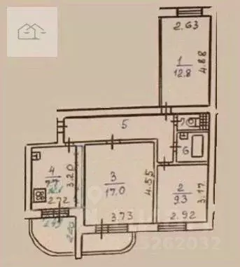 3-к кв. Воронежская область, Воронеж бул. Победы, 37 (66.0 м) - Фото 2