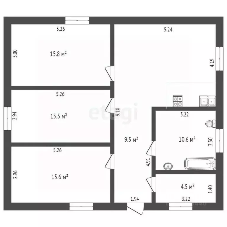 Дом в Тюменская область, Тюменский район, с. Перевалово ул. ... - Фото 1