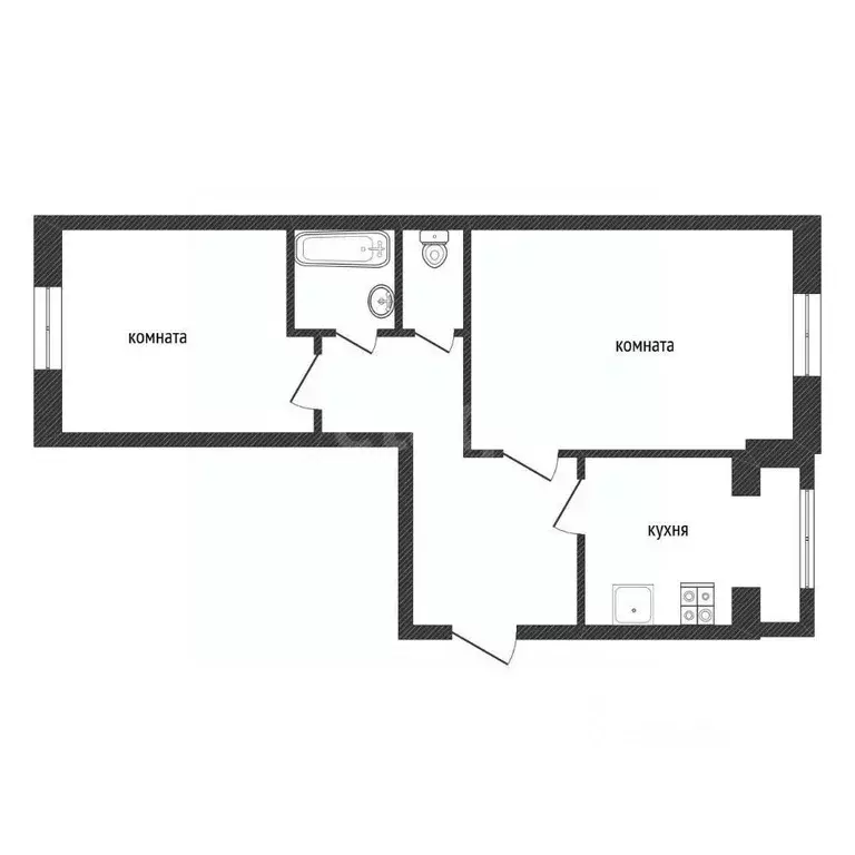 2-к кв. Ленинградская область, Кириши просп. Героев, 27 (54.4 м) - Фото 1