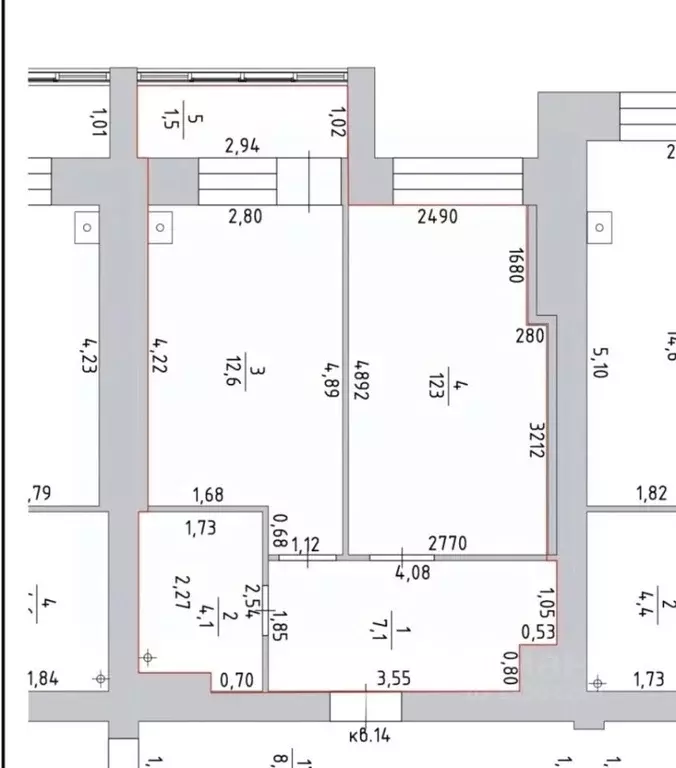 1-к кв. Костромская область, Кострома ул. Войкова, 22 (40.0 м) - Фото 2
