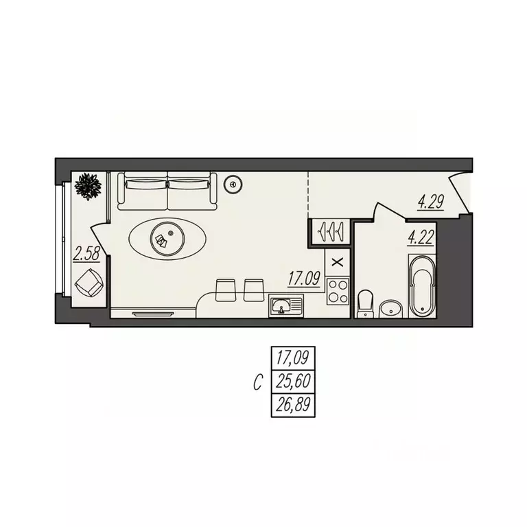 Студия Волгоградская область, Волгоград ул. Степана Разина, 25/1 ... - Фото 1