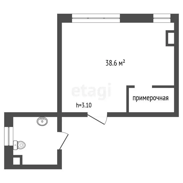 Офис (38.6 м) - Фото 1