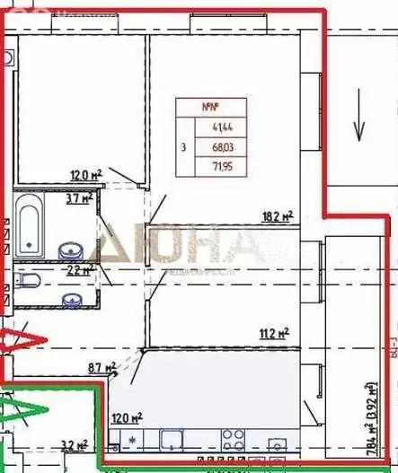 3-комнатная квартира: Кострома, улица Стопани, 46 (71.95 м) - Фото 0