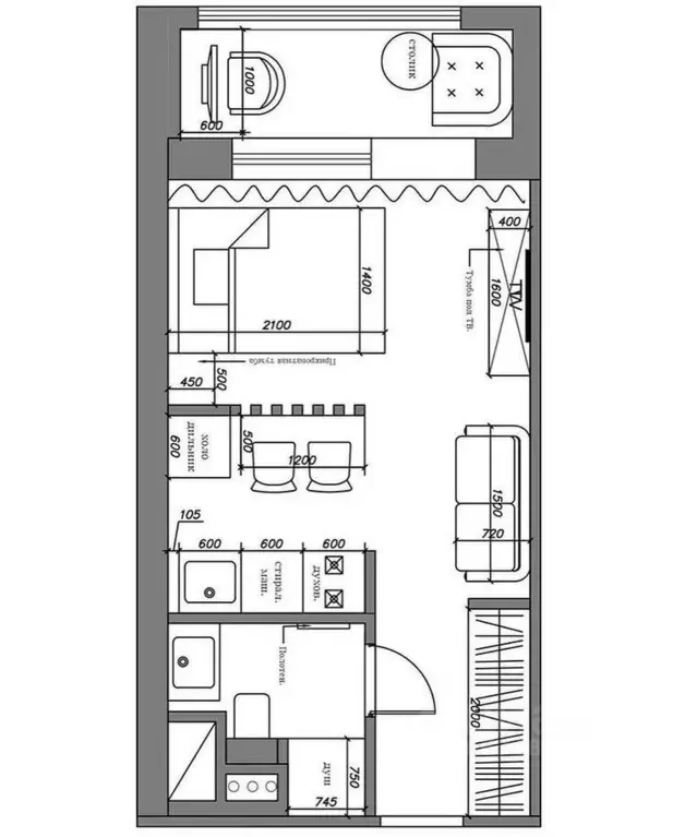 Студия Краснодарский край, Анапа муниципальный округ, с. Витязево ул. ... - Фото 2