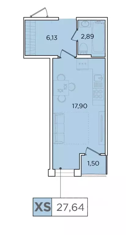 Студия Санкт-Петербург Планерная ул., 87к1 (27.1 м) - Фото 0