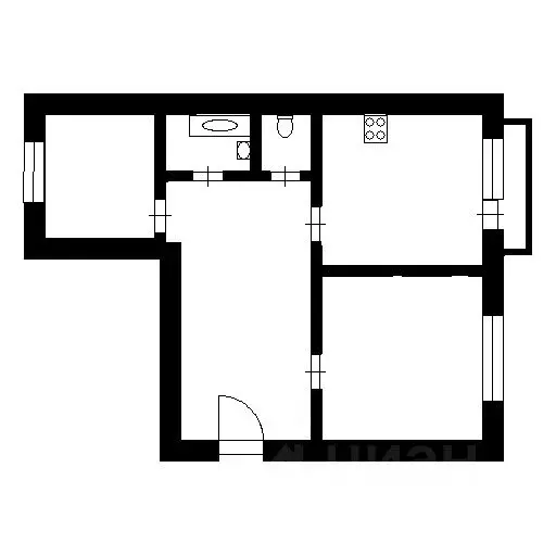 2-к кв. Башкортостан, Стерлитамак ул. Худайбердина, 87 (48.0 м) - Фото 1