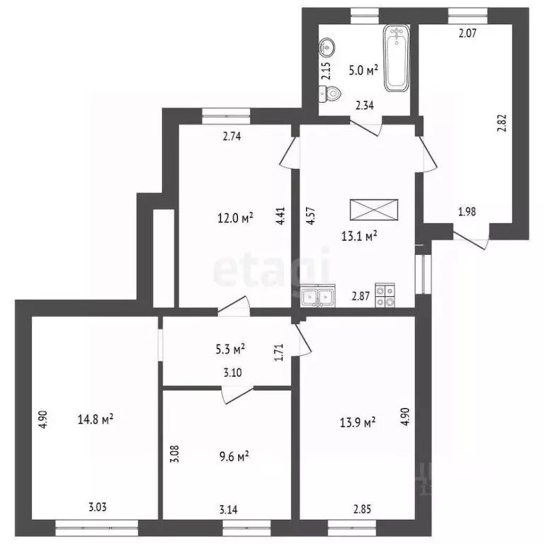 Дом в Омская область, Омск Порт-Артур мкр, ул. Тельмана, 20 (73 м) - Фото 1