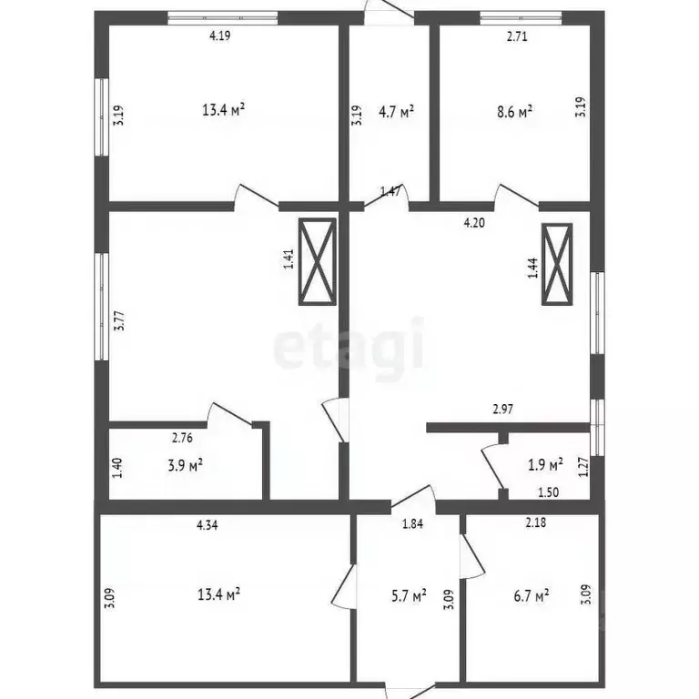 Дом в Свердловская область, Тугулымский муниципальный округ, пос. ... - Фото 2