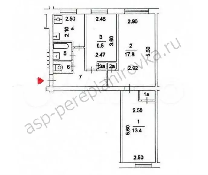 3-к. квартира, 57 м, 4/5 эт. - Фото 0