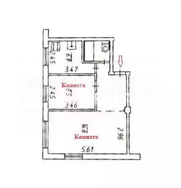 Доля в 2-к. квартире, 414,5 м, 1/5 эт. - Фото 0