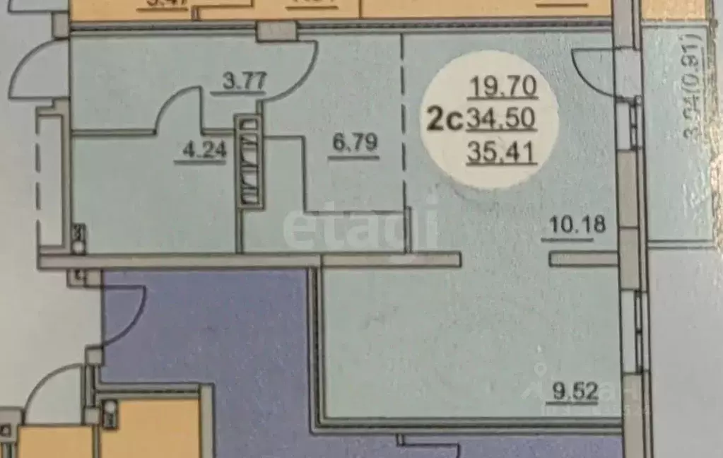 2-к кв. Пермский край, Пермь ул. Вильямса, 51А (34.3 м) - Фото 1