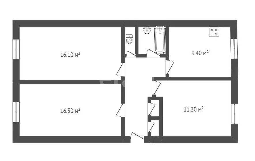3-комнатная квартира: Борисоглебск, Аэродромная улица, 23 (64.3 м) - Фото 0