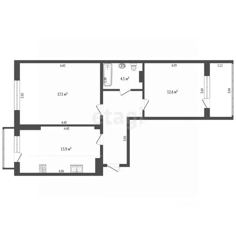 2-к кв. Московская область, Красногорск городской округ, Нахабино пгт ... - Фото 2