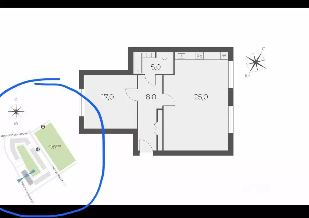 2-к кв. Санкт-Петербург ул. Невзоровой, 4 (56.16 м) - Фото 2
