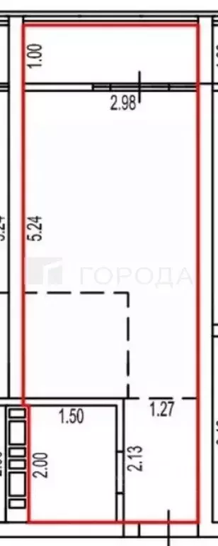 Студия Алтайский край, Барнаул Песчаная ул., 190 (24.3 м) - Фото 1