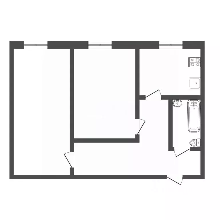 2-к кв. Тульская область, Тула ул. Марата, 32 (53.0 м) - Фото 2
