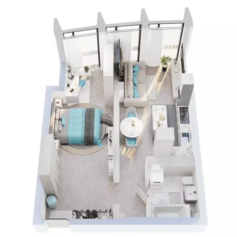 1-комнатная квартира: Иркутск, Октябрьский округ, жилой комплекс ... - Фото 1