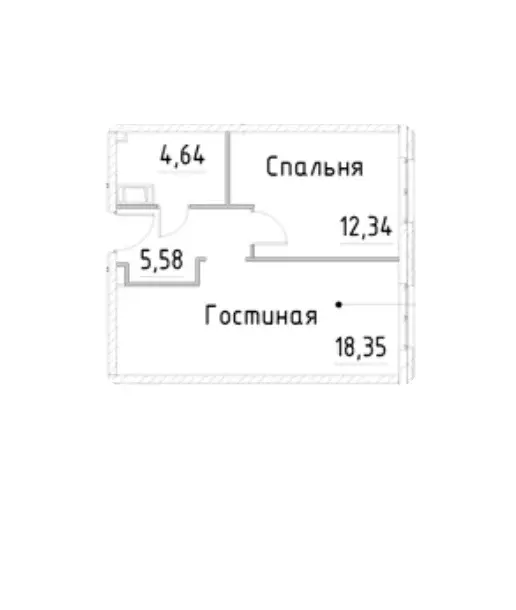 Продаётся 1-к квартира, 40.91 м - Фото 1