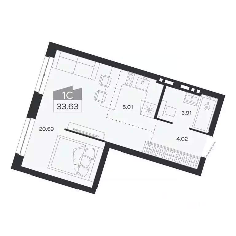 1-к кв. Новосибирская область, Новосибирский район, Краснообск рп ... - Фото 1