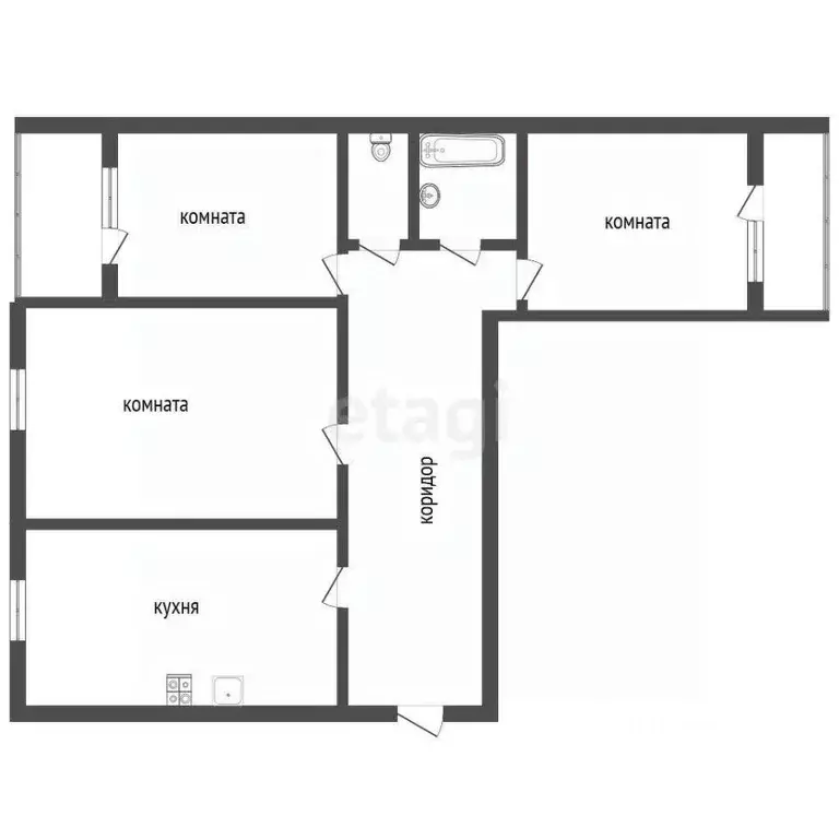 3-к кв. Воронежская область, Воронеж ул. Чапаева, 126 (63.0 м) - Фото 2