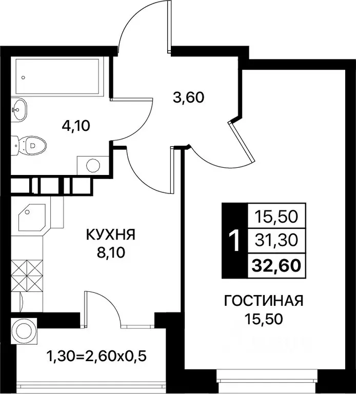 1-к кв. Ростовская область, Ростов-на-Дону Смартполет жилой комплекс ... - Фото 0