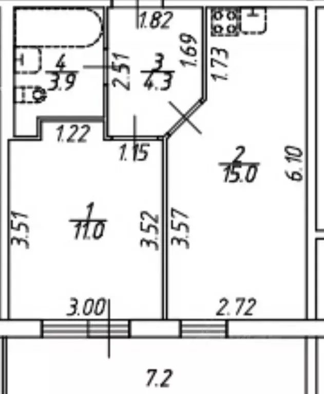 1-к кв. Санкт-Петербург ул. Среднерогатская, 14к1 (34.2 м) - Фото 2