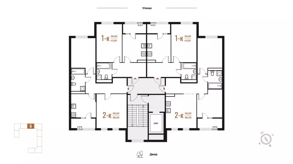 2-к кв. Москва № 82 кв-л, Новое Летово жилой комплекс (58.3 м) - Фото 1