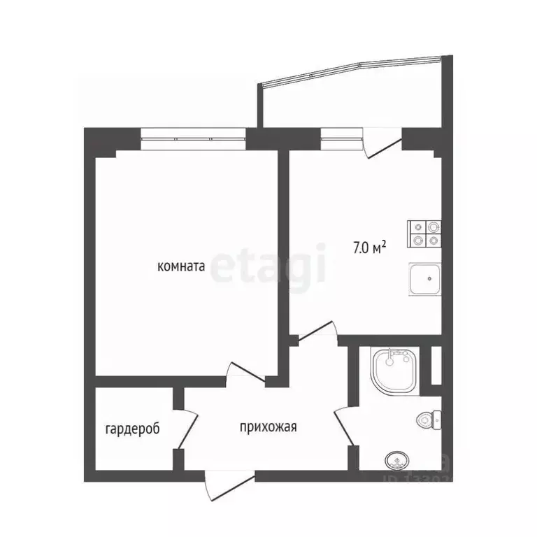 1-к кв. Ханты-Мансийский АО, Сургут ул. Маяковского, 10 (43.0 м) - Фото 1