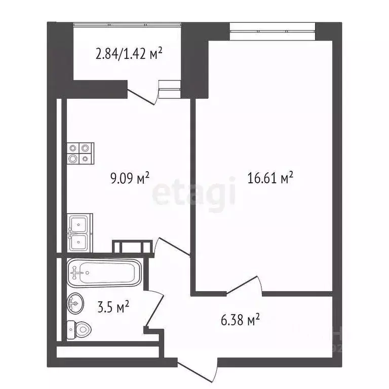 1-к кв. Ярославская область, Ярославль Красноборская ул., 32к2 (37.0 ... - Фото 2