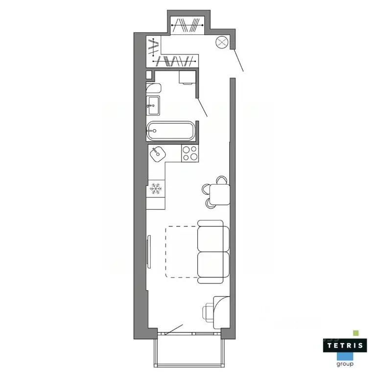 Студия Свердловская область, Екатеринбург Уралмаш жилрайон,  (30.37 м) - Фото 1