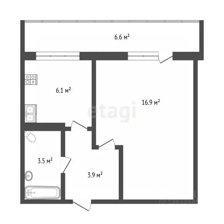 1-к кв. Тюменская область, Тюмень ул. 30 лет Победы, 115 (30.5 м) - Фото 2