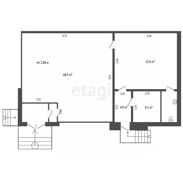 Помещение свободного назначения в Москва Митинская ул., 43 (130 м) - Фото 2
