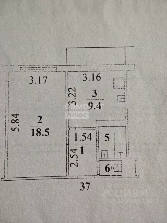1-к кв. Липецкая область, Липецк ул. Доватора, 10Б (35.4 м) - Фото 1