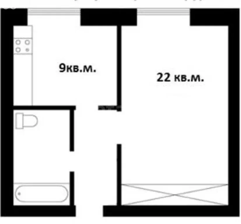 1-комнатная квартира: Казань, улица Тимирязева, 8 (43 м) - Фото 1